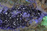 Sparkling Azurite Crystals with Malachite - Laos #170027-4